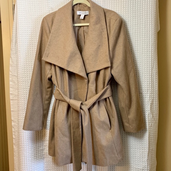 Pure Energy Jackets & Blazers - Pure Energy Camel Wool Wrap Coat